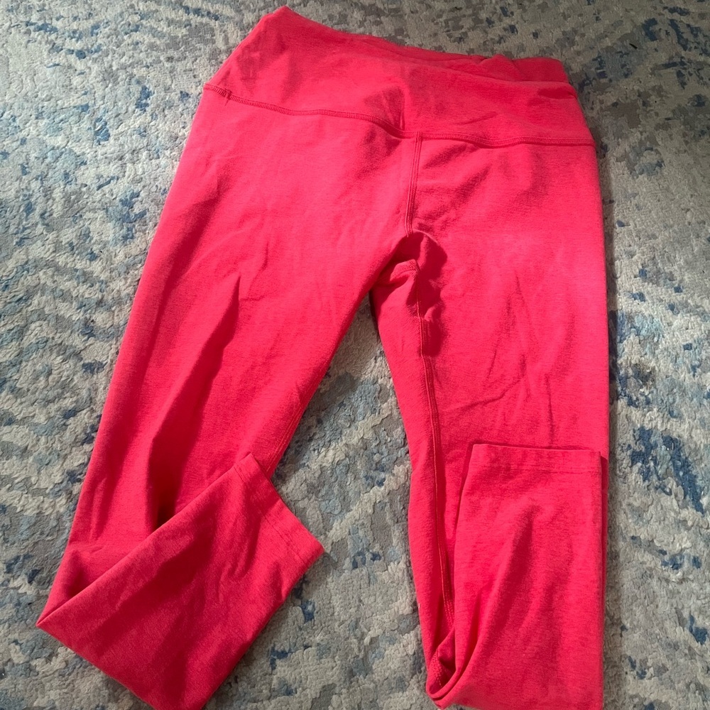 Beyond yoga space dye criss cross Leggings pink large